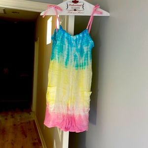 Justice girls tie dye romper size 12